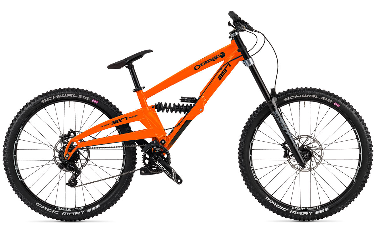orange mountain bikes