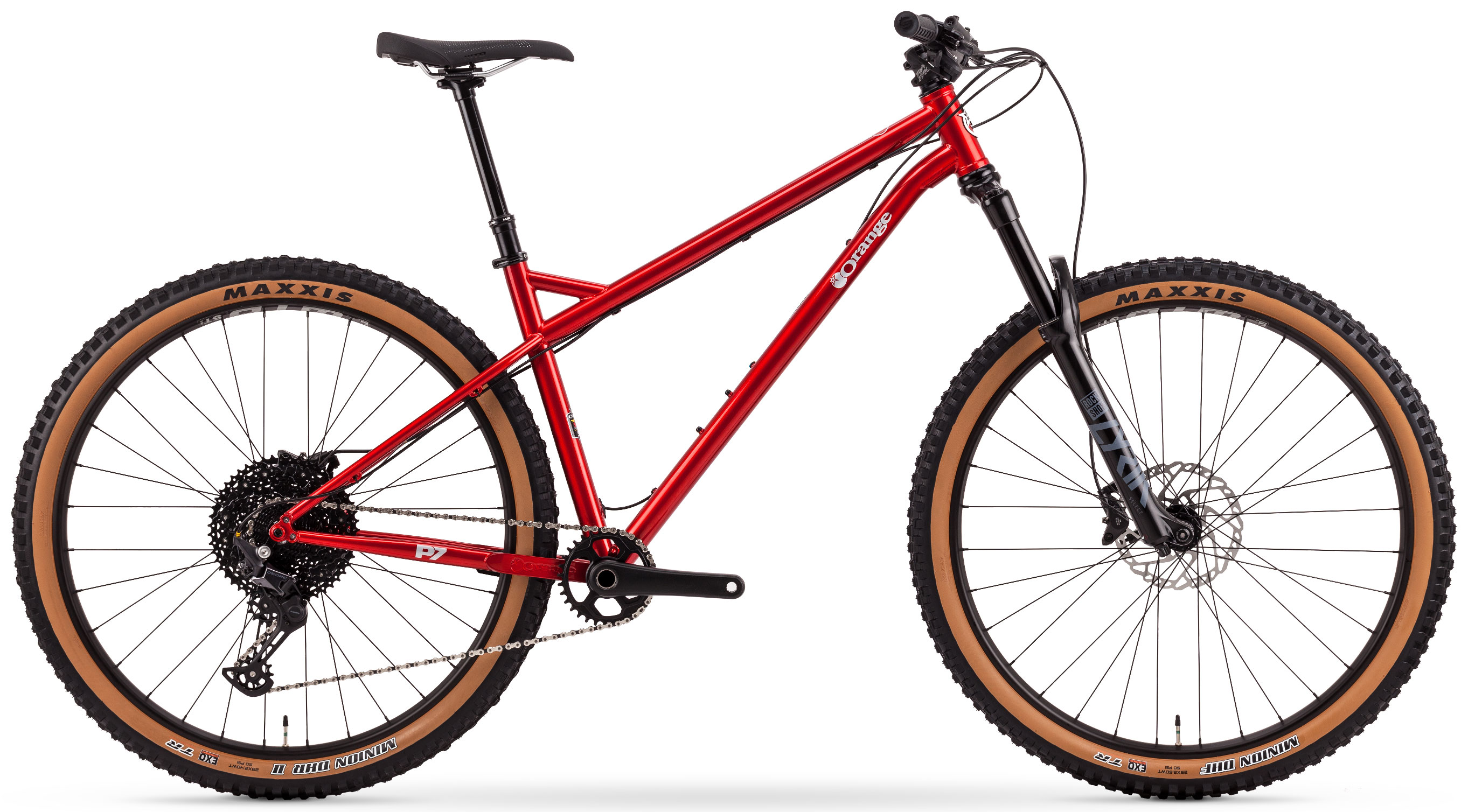 orange p7 29er frame